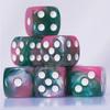 ToysCentral Basics 10 PC 16mm Acrylic Dice Set for RPG MTG DND Dice Table Games and Board Games (Pink + Green) view 3