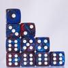 10 PC D6 dice 16mm Acrylic Dice Set for RPG MTG DND Dice Table Games and Board Games (Coffee + Blue) view 2