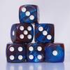 10 PC D6 dice 16mm Acrylic Dice Set for RPG MTG DND Dice Table Games and Board Games (Coffee + Blue) view 3