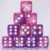 10 PC D6 dice 16mm Acrylic Dice Set for RPG MTG DND Dice Table Games and Board Games (Pink + Blue) view 1