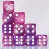 10 PC D6 dice 16mm Acrylic Dice Set for RPG MTG DND Dice Table Games and Board Games (Pink + Blue) view 2