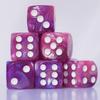 10 PC D6 dice 16mm Acrylic Dice Set for RPG MTG DND Dice Table Games and Board Games (Pink + Blue) view 3