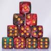 10 PC D6 dice 16mm Acrylic Dice Set for RPG MTG DND Dice Table Games and Board Games (Red + Green) view 1