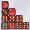 10 PC D6 dice 16mm Acrylic Dice Set for RPG MTG DND Dice Table Games and Board Games (Red + Green) view 2