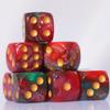 10 PC D6 dice 16mm Acrylic Dice Set for RPG MTG DND Dice Table Games and Board Games (Red + Green) view 3