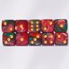 10 PC D6 dice 16mm Acrylic Dice Set for RPG MTG DND Dice Table Games and Board Games (Red + Green) view 4