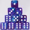 10 PC D6 dice 16mm Acrylic Dice Set for RPG MTG DND Dice Table Games and Board Games (Purple + Blue) view 1