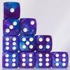 10 PC D6 dice 16mm Acrylic Dice Set for RPG MTG DND Dice Table Games and Board Games (Purple + Blue) view 2
