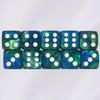 10 PC D6 dice 16mm Acrylic Dice Set for RPG MTG DND Dice Table Games and Board Games (Green + Blue) view 4