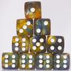 10 PC D6 dice 16mm Acrylic Dice Set for RPG MTG DND Dice Table Games and Board Games (Brown + Blue) view 1