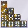 10 PC D6 dice 16mm Acrylic Dice Set for RPG MTG DND Dice Table Games and Board Games (Brown + Blue) view 2
