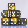 10 PC D6 dice 16mm Acrylic Dice Set for RPG MTG DND Dice Table Games and Board Games (Brown + Blue) view 3