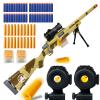 AGM MASTECH M24 Foam Blaster, Shell Ejecting, Safety Switch, Adjustable Stock 41.8 Inch, Scope, 40 Darts, 20 Casings, 2 Mags, Tactical Game Gear for Teens 14+ years Adults(Camouflage Yellow) view 1