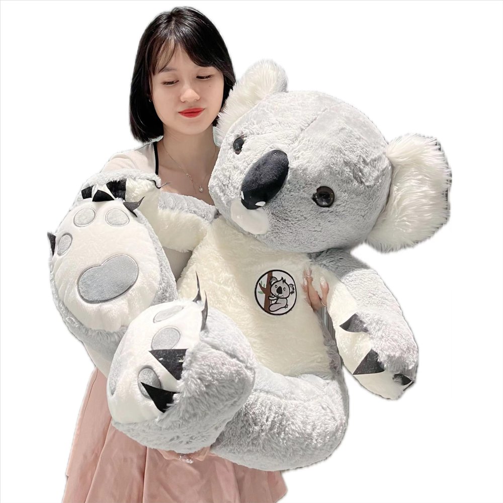 AIRROAD Stuffed Giant Koala So Soft Koala Stuffed Animal, Plush Toy,Grey, 40 Inch,Huge Big Size Fluffy Plushy,Fat Oversized Plushy, for Kids and Adults