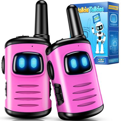 Toys for 3-8 Year Old Girls: comedyfun Mini Robots Walkies Talkies 2 Pack Christmas Birthday Gifts for 3 4 5 6 7 8 Year Old Girls Outdoor Toys Age 5 6 7 8 Girl Stocking Stuffers Camping Hiking