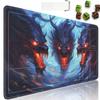 for MTG Playmat with Zones, 24 x 14 in Smooth Surface Card Game Playmat, for TCG Playmat with Storage Bag and 6 Dice, Anime Headed Dragon for MTG Mat Mouse Pad view 1