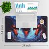 for MTG Playmat with Zones, 24 x 14 in Smooth Surface Card Game Playmat, for TCG Playmat with Storage Bag and 6 Dice, Anime Headed Dragon for MTG Mat Mouse Pad view 2