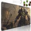 for MTG Playmat with Zones, 24 x 14 in Smooth Surface Card Game Playmat, for TCG Playmat with Storage Bag and 6 Dice, Orc Overlord for MTG Mat Mouse Pad view 1