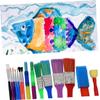 FAVOMOTO 21pcs Boy Girl Painting Tool Set Multi-Function Brushes for Watercolor Art Projects Safe Doodle Brushes for Fun view 4