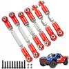 Aluminum Adjustable Turnbuckles Linkage Set & Tie Rods for Arrma 1/8 Mojave 4S 4X4 BLX RC Car Upgrades Parts(Red) view 1