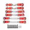 Aluminum Adjustable Turnbuckles Linkage Set & Tie Rods for Arrma 1/8 Mojave 4S 4X4 BLX RC Car Upgrades Parts(Red) view 2