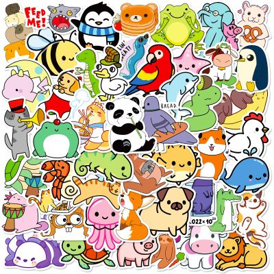 100Pcs Cute Animal Stickers for Water Bottles, Non-Repeating Tear-Resistant Waterproof Vinyl Water Bottles Sticker for Classroom, Reusable Residue-Free Stickers
