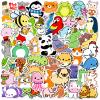 100Pcs Cute Animal Stickers for Water Bottles, Non-Repeating Tear-Resistant Waterproof Vinyl Water Bottles Sticker for Classroom, Reusable Residue-Free Stickers view 1