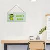 Personalized Sign Cute Dinosaur Sign, Customized Sign, Custom Name for Kids Room Nursery Door signs Wall Art Decor For Boys Room Playing golf Themed Bedroom Decor view 2