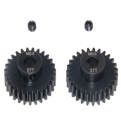 27T Pinion Gear Motor Gear Compatible with Traxxas UDR Unlimited Desert Racer Parts 5647 32P 0.8M 5mm Shaft Hard Steel Upgrade 2Pcs(27T)