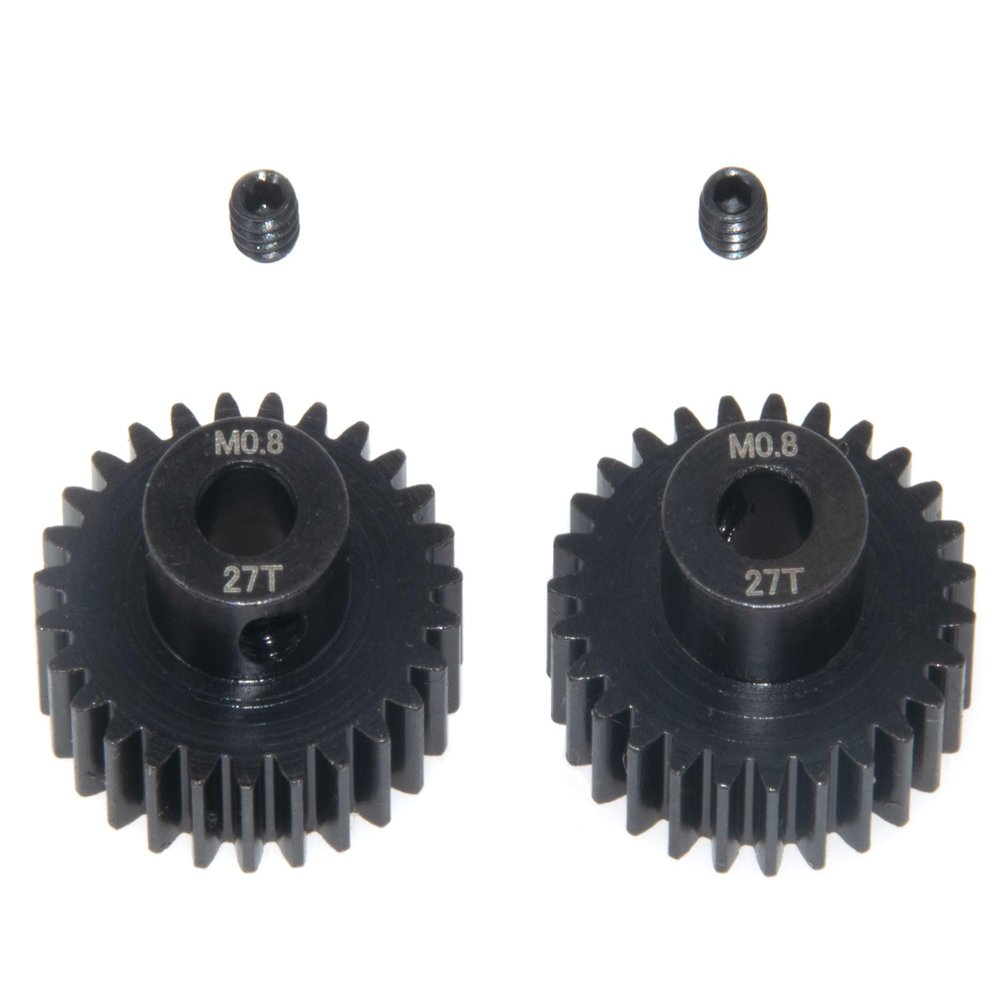 27T Pinion Gear Motor Gear Compatible with Traxxas UDR Unlimited Desert Racer Parts 5647 32P 0.8M 5mm Shaft Hard Steel Upgrade 2Pcs(27T)