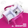 Carrying Case for Tonies Starter Set & Storage Bag for Tonies Figurine, Outdoor Hand Bag for Tonies Audio Player and Dolls Musical Toy Folding Bag for Kids Toniebox 2 Accessories (Purple Pattern) view 2