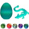 3D Printed Dragon Eggs with Dragon Inside Fun Fidget Figurine Toys, Easter Basket Stuffers Surprise Mystery Crystal Printing Dragon Egg Adult Home Office Desk Decor Toy Gifts (Luminous) view 1