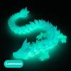 3D Printed Dragon Eggs with Dragon Inside Fun Fidget Figurine Toys, Easter Basket Stuffers Surprise Mystery Crystal Printing Dragon Egg Adult Home Office Desk Decor Toy Gifts (Luminous) view 3