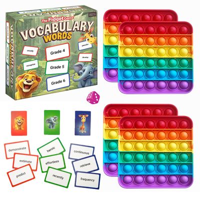 THE FIDGET GAME Vocabulary Words, Flash Card Game, Grade 4-6, Ages 9-12, Develop Communication and Reading Comprehension Skills, Fidget Mats, Learning Guide & PDF Workbook Included