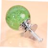 FAVOMOTO 4set Bubble Drawer Knob with Silver Base Chic Green Cabinet Handles for Home Office Includes Screws for Easy Installation Stylish Design for Modern Decor view 2