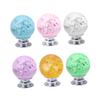 FAVOMOTO 4set Bubble Drawer Knob with Silver Base Chic Green Cabinet Handles for Home Office Includes Screws for Easy Installation Stylish Design for Modern Decor view 3