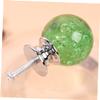 FAVOMOTO 4set Bubble Drawer Knob with Silver Base Chic Green Cabinet Handles for Home Office Includes Screws for Easy Installation Stylish Design for Modern Decor view 4