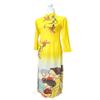 A1 3D printed Yellow Ao dai Vietnam Vietnamese Traditional Ao Dai For Women, Ao Dai For Women, Vietnamese Dress For Women, Ao Dai Dress For Women ao dai Tet Lunar New Year (Ao Dai only, 3XL) view 2