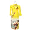 A1 3D printed Yellow Ao dai Vietnam Vietnamese Traditional Ao Dai For Women, Ao Dai For Women, Vietnamese Dress For Women, Ao Dai Dress For Women ao dai Tet Lunar New Year (Ao Dai only, 3XL) view 3