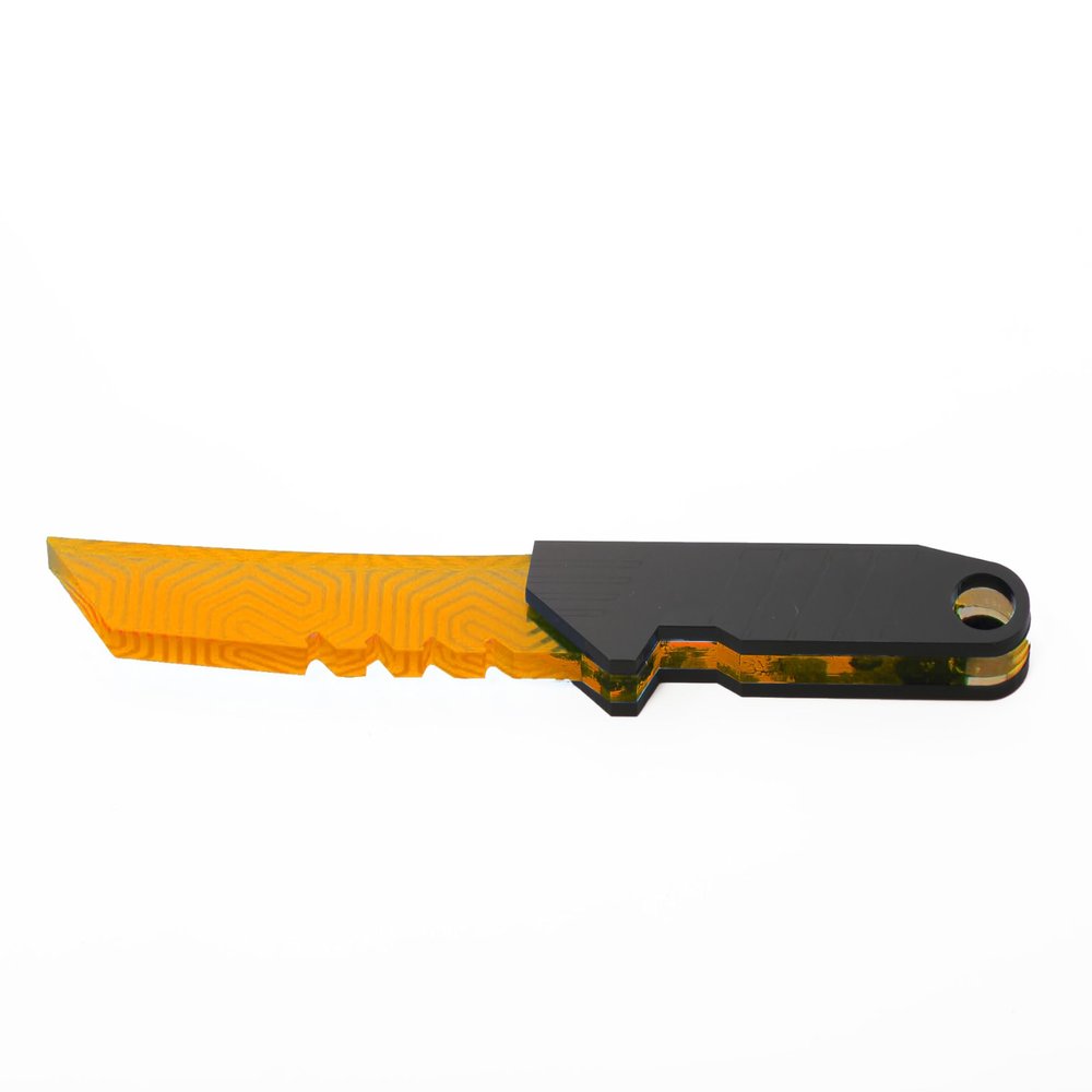 Flourescent Acrylic Cyberpunk Futuristic Prop Knife for Cosplay (Fluorescent Orange, Blade)