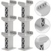 ERINGOGO 6pcs HO Scale Light Grey Plastic Standard Gauge Train Track Supports - Bridge Risers & Tunnels - Boys Toys - Train Bridge Pier Toys view 3