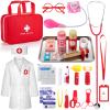 XZZO Doctor Kit for Kids, 36 Pcs Pretend Doctor Playset kit for Toddlers 3-5 with Medical Bag & Real Stethoscope ,Toddler Doctor Play Set for Boys and Girls Fun Role Playing Game Doctor Play Gift view 1