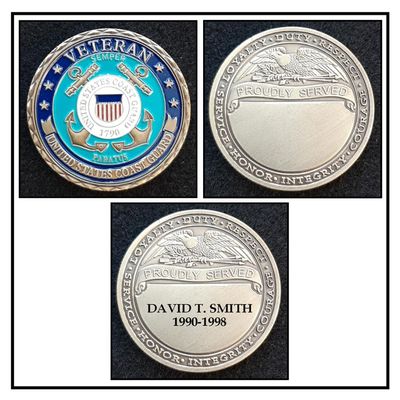 Junk and Disorderly, AZ Challenge Coin: Coast Guard Veteran (Engraving Available)