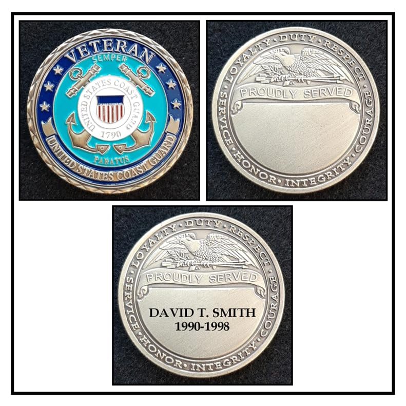 Junk and Disorderly, AZ Challenge Coin: Coast Guard Veteran (Engraving Available)