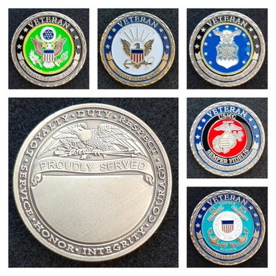 Junk and Disorderly, AZ Challenge Coin: Veteran All Branches Available Army, Navy, Air Force, Marines, Coast Guard (Engraving Available)