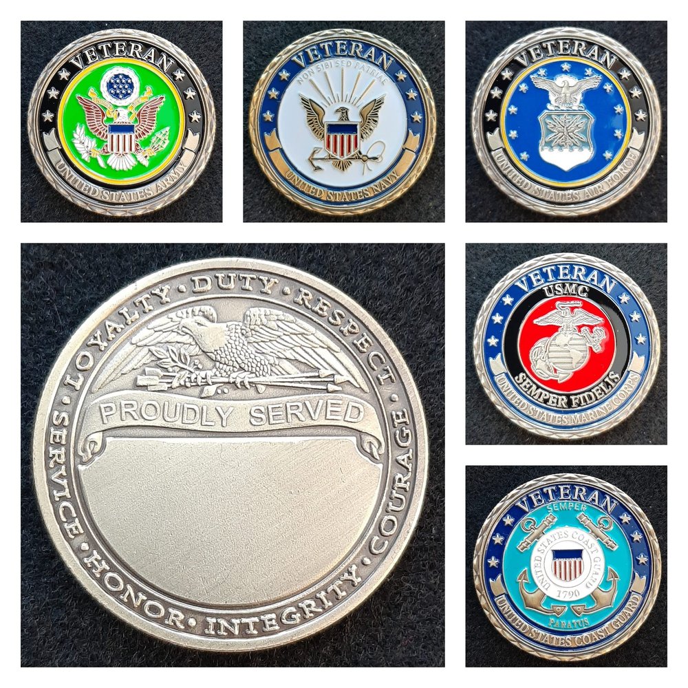 Junk and Disorderly, AZ Challenge Coin: Veteran All Branches Available Army, Navy, Air Force, Marines, Coast Guard (Engraving Available)