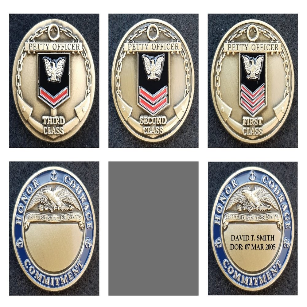 Junk and Disorderly, AZ Challenge Coin: Navy Petty Officer First, Second or Third Class (Engraving Available)
