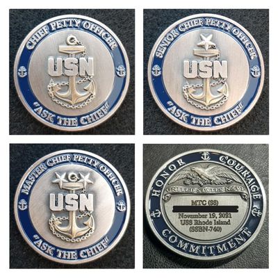 Junk and Disorderly, AZ Challenge Coin: Navy Chief, Senior Chief or Master Chief (Engraving Available)
