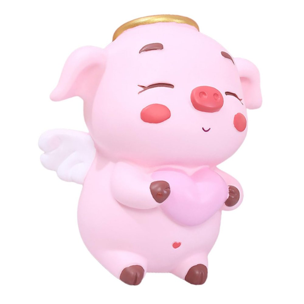 Vaguelly Piggy Bank for Boys and Girls Unbreakable Piggy Bank Cute Angel Pig Design for Saving and Cash Birthday for Boys and Girls