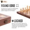 Chess Armory 15 inches Walnut Wooden Chess Set and Chess Clock Bundle for Kids and Adults view 3